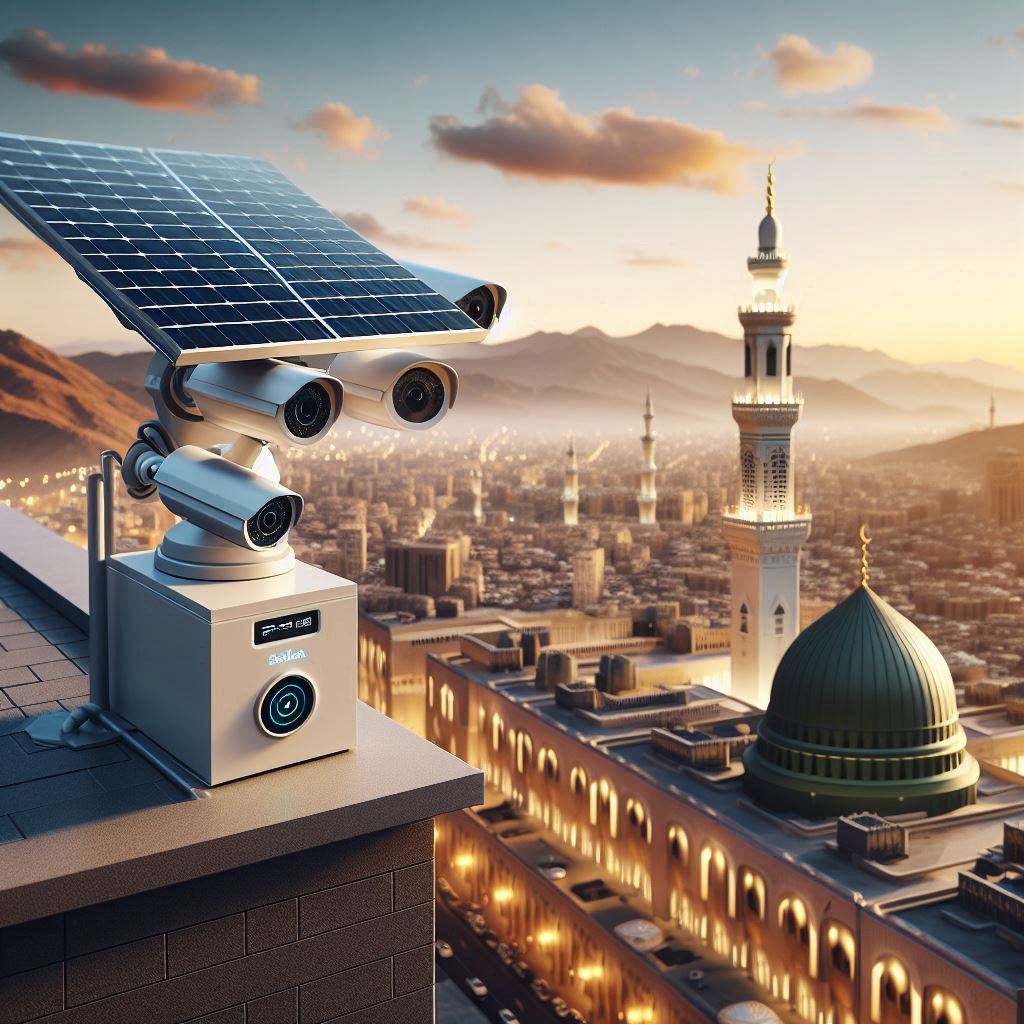 كاميرا مراقبة بالطاقة الشمسية بالمدينة المنورة